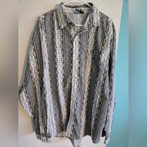Vintage OP Paisley Patterned Button-Up Size XL